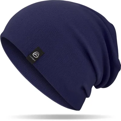Immagine prodotto di Berretto da donna/uomo, cotone, blu navy, taglia unica