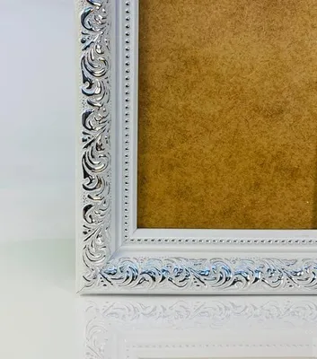 Produktbild von Bilderrahmen "Rubens" - Farbe: Weiß Silber - Größe: 18 x 24 cm