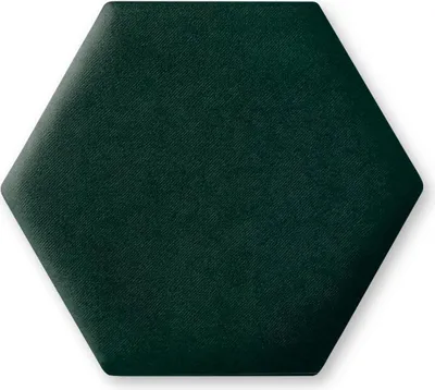 Produktbild von TAPHICEROS Hex Wandpaneel Polsterpaneel, 30x26 cm, VELUTTO 27, Flaschengrün, Wandkissen Hexagon Wandpolster Kopfteil für Bett Gepolstert Polsterplatte