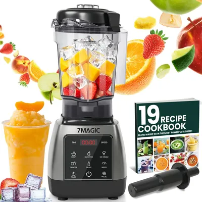 Produktbild von CMYbabee Mixer, 2000W Blender Standmixer, Smoothie Maker Hochleistungsmixer - 24000 RMP - 5 Vorprogramme - 6 Scharfe Klingen für 3D-Montage, 2L BPA Free Standmixer