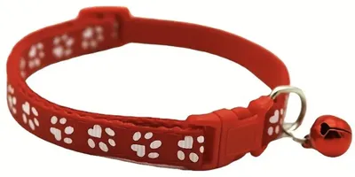 Imagen del producto de Collar ajustable para gatos, de 19 a 32 cm, con cascabel, en varios colores, para gatos