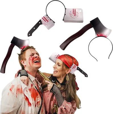 Produktbild von Halloween Haarband mit blutiger Axt, Damen, Kostümzubehör, für Halloween-Partys