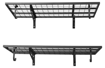 Zdjęcie produktu dla Zestaw 2 regałów do garażu SucceBuy, wymiary 1219x620x210 mm, do przechowywania narzędzi, udźwig 113 kg na półkę, montaż ścienny, metalowe regały do warsztatu i garażu