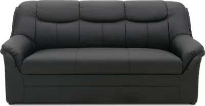 Produktbild von DOMO Collection Sofa Berlin FK, 3 Sitzer Couch mit Federkernpolsterung, 3er Couchgarnitur 178 x 90 x 89 cm (BxTxH), schwarz
