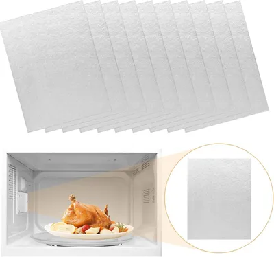 Productafbeelding van Mica Plaat Set - Magnetron Onderdeel - Apparaat Beschermen - Hittebestendig Materiaal - 8 Stuks 12x15cm - Grijs