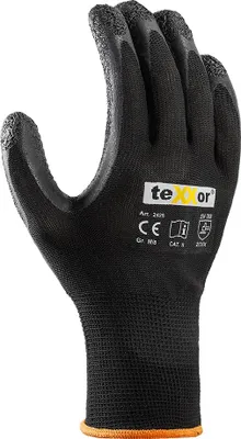 Produktbild von teXXor® Polyester-Strickhandschuh Latex beschichtet, Montage- u. Arbeitshandschuh , Größe 8 (M)