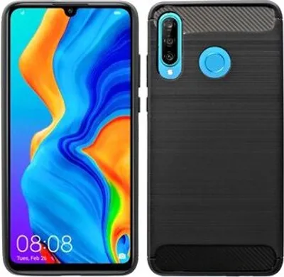 Obrázek produktu pro Silikonové pouzdro Carbon kompatibilní s HUAWEI P30 LITE Case TPU Soft Mobile Phone Case Cover Protective Cover Black