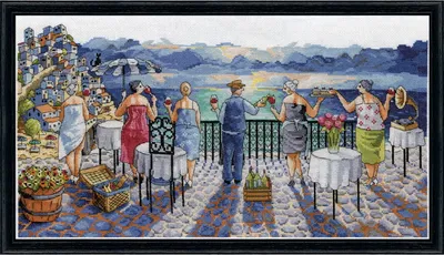 Zdjęcie produktu dla Zestaw do haftu krzyżykowego Design Works "After the change", wzór do liczenia, 25x51cm