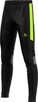 Produktbild von alpas Kinder Trainingshose Schwarz/Neongelb Calcio Gr. 140 Sporthose Jogginghose Freizeithose Gymhose Fitnesshose