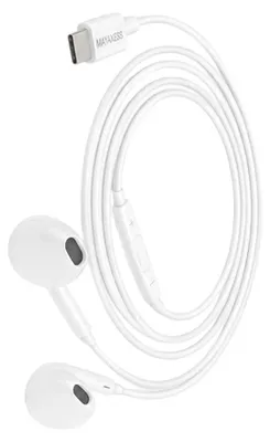 Image de Mayaxess, écouteurs USB-C avec micro pour Galaxy S24 Ultra, blanc