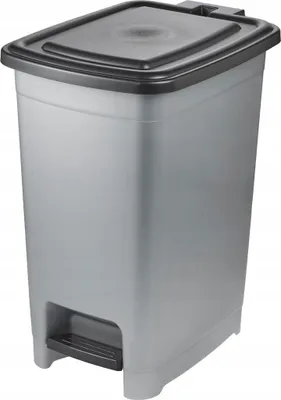 Immagine prodotto di keeeper 1031516000000 keeeper "olaf" bidone a pedale, 40 litri, PP, argento chiaro