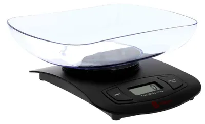 Produktbild von Elektronische Küchenwaage mit Schüssel 5kg LCD Schwarz