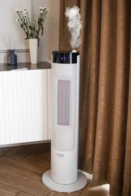 Zdjęcie produktu dla Adler | Tower Fan Heater with Humidifier | AD 7730 | Ceramic | 2200 W | Number of power levels 2 | Suitable for rooms up to 25 m² | White