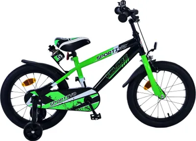 Produktbild von Volare Sportivo Kinderfahrrad für Jungen - 16 Zoll in Grün Schwarz für Kinder von 4 bis 6 Jahren