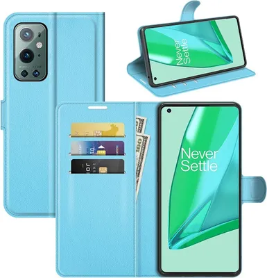 Produktbild von Schutzhülle für OnePlus 9 Pro Case Handy Hülle Cover Case Schutztasche Wallet Etuis, Farbe:Blau