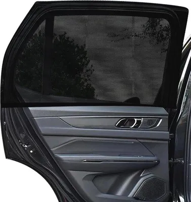 Productafbeelding van Universele, elastische zonnekap voor auto's - UV-bescherming voor kinderen en huisdieren (set van 2)
