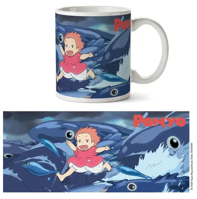 Image de Tasse Ponyo Ponyo avec des poissons Studio Ghibli
