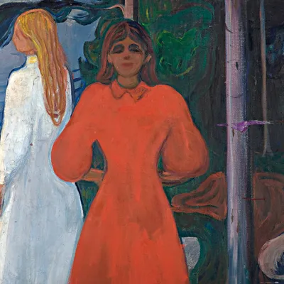 Produktbild von Edvard Munch Kunstdruck Bild - Rot Und Weiß, 1899-1900 (70 x 70 cm)