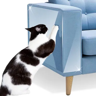 Produktbild von Katzen Anti Kratz Tape - 6 Stück Kratzschutz Sofa Katze, Kratzschutz Trainingsklebeband, Möbelschutz Oberflächenschutz Möbel Couch Sofa Schutz - Sofaschutz Kratzfolie für Katze