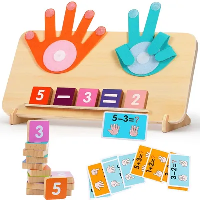 Zdjęcie produktu dla Drewniana edukacyjna zabawka matematyczna dla dzieci w wieku od 3 do 6 lat
