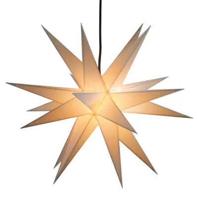 Produktbild von Adventsstern für den Innen-und Aussenbereich weiß inkl. Beleuchtung (60cm) von Saico Seiffen