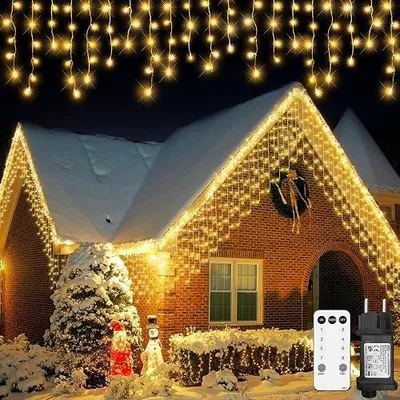 Zdjęcie produktu dla Łańcuch świetlny lodowy deszcz 10M 400 LED kurtyna na boże narodzenie