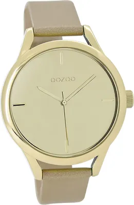 Produktbild von Oozoo Leder Damen Uhr Analog Quarzuhr Armband beige Timepieces D2UOC9141A