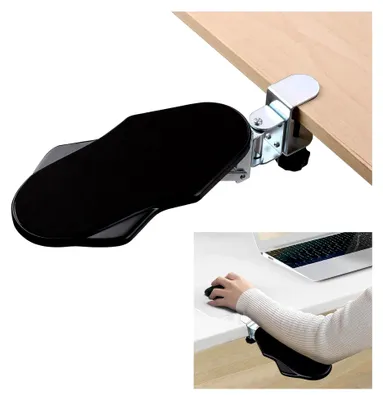 Produktbild von Ergonomische Armlehnenstütze mit drehbarer Handgelenkauflage, verstellbare Armauflage für Schreibtische, Schwarz