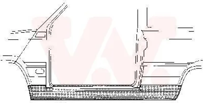 Produktbild von VAN WEZEL 1707101 Schweller Reparaturblech Einstiegblech Links für FIAT Panda Schrägheck (141) Panda I Schrägheck Kastenwagen (141A)