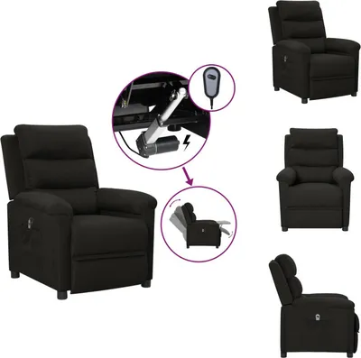 Produktbild von vidaXL Relaxsessel Elektrisch Schwarz Stoff -  Sessel