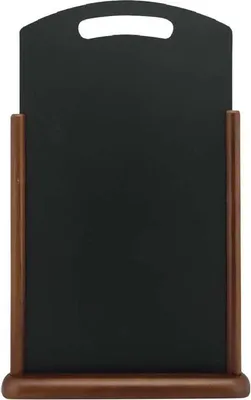 Immagine prodotto di Lavagna da tavolo in legno extra-large con maniglia di sicurezza e finitura laccata marrone scuro.