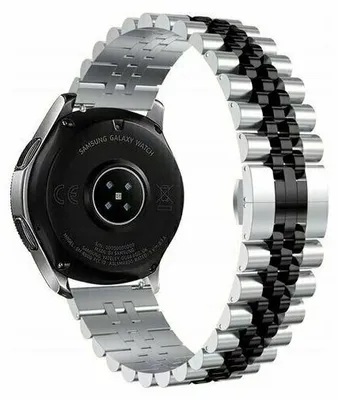 Produktbild von By Qubix passend für Garmin Venu 4 - 45 mm - Edelstahlarmband - Silber / Schwarz