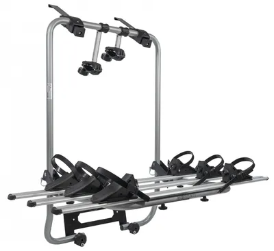 Produktbild von Menabo Shadow Silver | Fahrrad-Heckträger für 3 Fahrräder für Heckklappe und Kofferraum - Aluminium