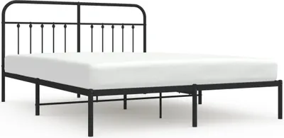 Immagine prodotto di vidaXL Struttura letto con testiera in metallo nero 183x213 cm