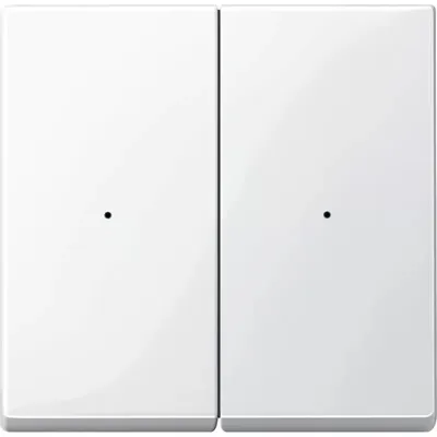 Image de Merten 619219 Bascules pour module bouton-poussoir double, blanc polaire brillant, système M