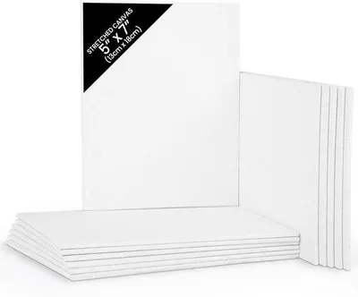 Produktbild von Famanu Leinwand-Set (12 Stück 13x18 cm) – Vorgezogene Leinwandpaneele – Für Acryl/Öl – Skizzieren & Zeichnen