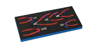 Produktbild von Werkzeugmodul Leereinlage 1/3-Modul Leereinlage f.Zange 4000871309,6-tlg.KNIPEX