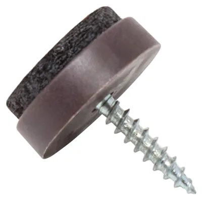 Filzgleiter mit Schraube, 100 Stück, braun, Ø 20 mm