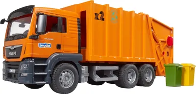 Produktbild von Bruder 03760 MAN TGS Müll-LKW - Kippbarer Müllbehälter zum Öffnen, ab 4 Jahren
