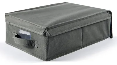 Stoff-Aufbewahrungsbox faltbar 30x40x13 cm grau