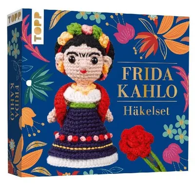 Produktbild von Frech Häkelset Frida Kahlo Komplettset inkl. 3,0 mm Häkelnadel und verständlicher Anleitung