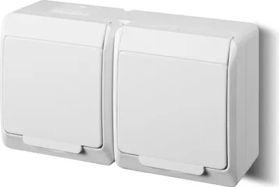 Immagine prodotto di Elektroplast Socket Hermes 2Pl White Ip44 0325-02