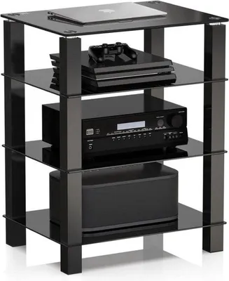 Zdjęcie produktu dla Aluminiowa szafka pod telewizor – szklana – 600 x 455 x 770 mm – minimalistyczna – salon