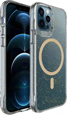 Image de imoshion Coque arrière transparente pailletée avec MagSafe pour l'Apple iPhone 12 (Pro) - Or