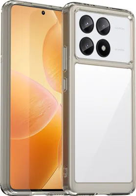 Produktbild von Schutzhülle für Xiaomi Poco X6 Pro/Redmi K70E Klar Rückseite Stoßfeste TPU Silikon Bumper Hülle Grau