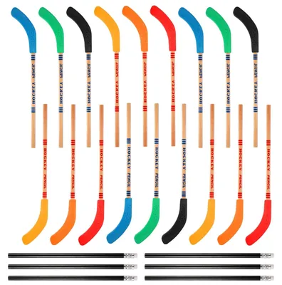 Productafbeelding van Hockey potloden - Lichtgewicht potloden - Potloodset - Gummetjes - Decoraties - Beloningspotloden - Sportthema