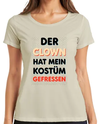 Immagine prodotto di Clown ha mangiato il mio costume carnevale carnevale divertente giullare signore t-shirt, natura, M