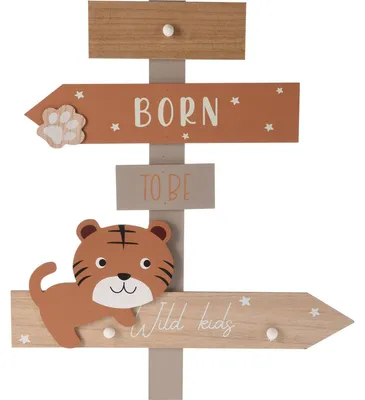 Produktbild von Kindergarderobe Zoo, 44 x 3,5 x 51,5 cm