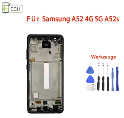 Produktbild von LCD für Samsung Galaxy A52 5G 4G A52s Full OLED Display mit Rahmen Touchscreen