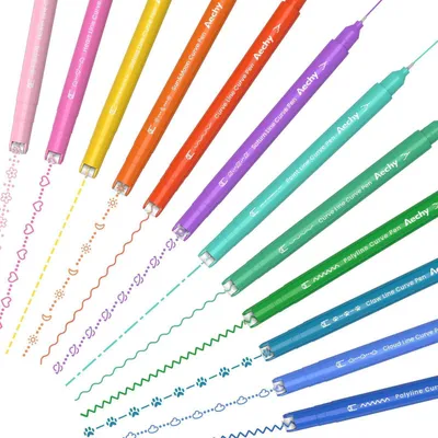 Produktbild von Textmarker Set 12 Farben Doppelspitze 10 Musterroller für Bullet Journal & Kreativnotizen